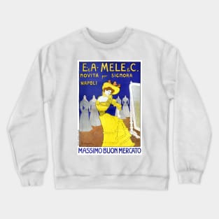 Vintage Advertising Poster E A Mele Italy Crewneck Sweatshirt